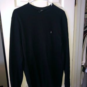 Black Volcom Long Sleeve Crewneck